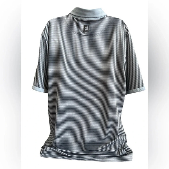 Men’s Footjoy Performance Golf Polo, Gray Striped, Size Large - Picture 5 of 9
